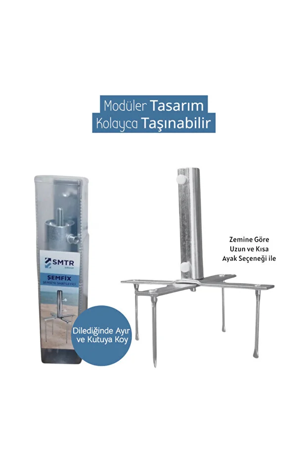 ŞemFix - Şemsiye Kazığı, Şemsiye Tutucu, Şemsiye Sabitleyici, Bahçe ve Plaj Şemsiyesi Kazığı
